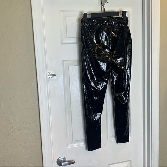 Nasty Gal Vinyl Petite Leggings Black Size 2 - Picture 5 of 11